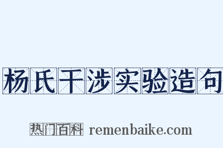 杨氏干涉实验造句是什么意思的图片